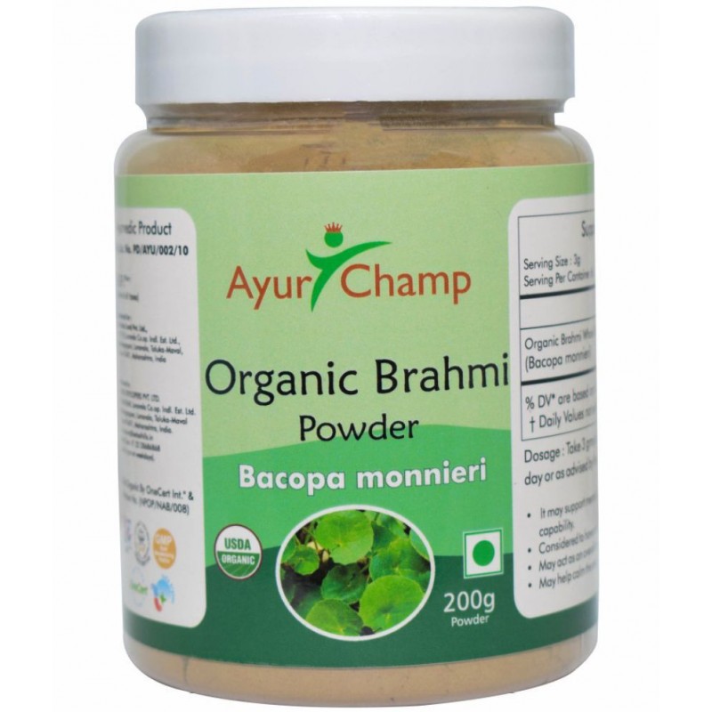 Ayur Champ Organic Brahmi Powder 200 gm Pack Of 1