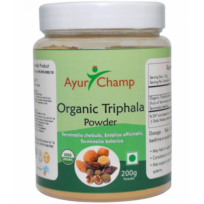 Ayur Champ Organic Triphala Powder 200 gm Pack Of 1