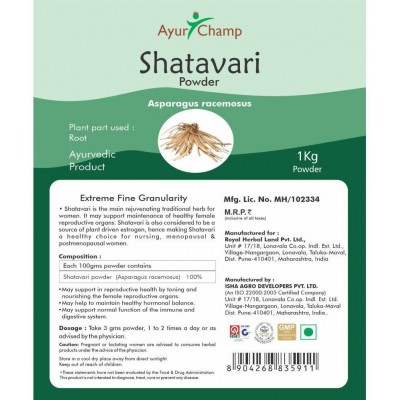 Ayur Champ Shatavari Powder 1 kg Pack Of 1