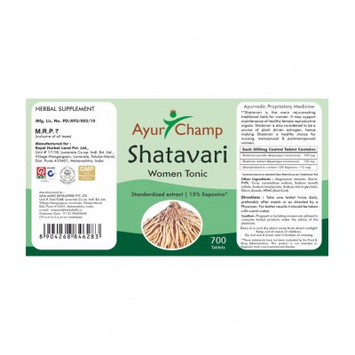 Ayur Champ Shatavari Tablet 700 no.s Pack Of 1