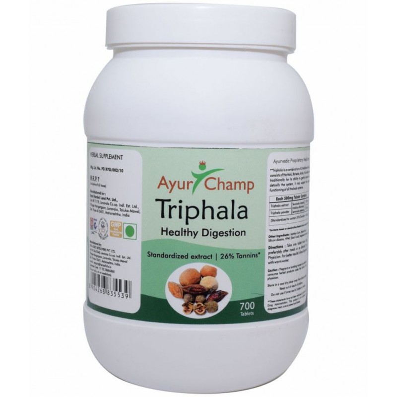Ayur Champ Triphala Tablet 700 no.s Pack Of 1