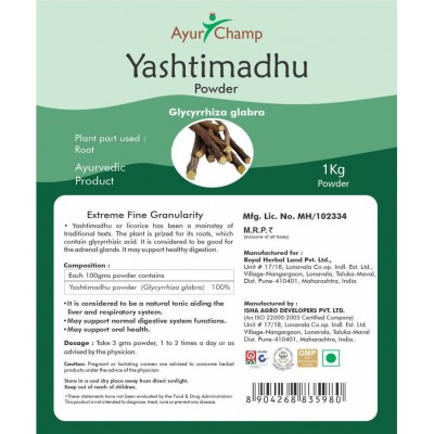 Ayur Champ Yashtimadhu Powder 1 kg Pack Of 1
