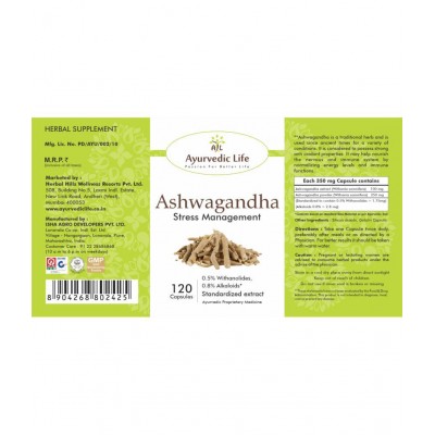 Ayurvedic Life Ashwagandha Capsule 120 no.s Pack Of 1