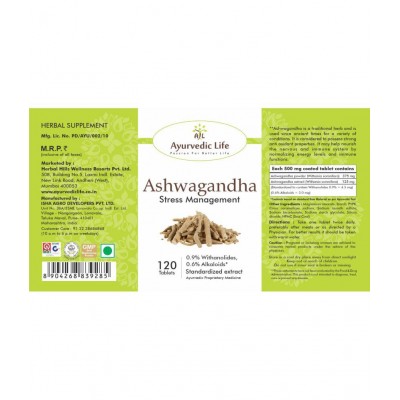 Ayurvedic Life Ashwagandha Tablet 120 no.s Pack Of 1