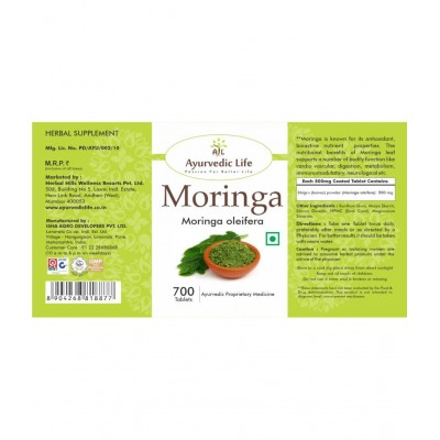 Ayurvedic Life Moringa Tablet 700 no.s Pack Of 1