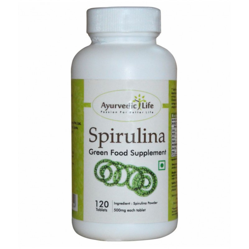 Ayurvedic Life Spirulina 120 Tablets 500 mg