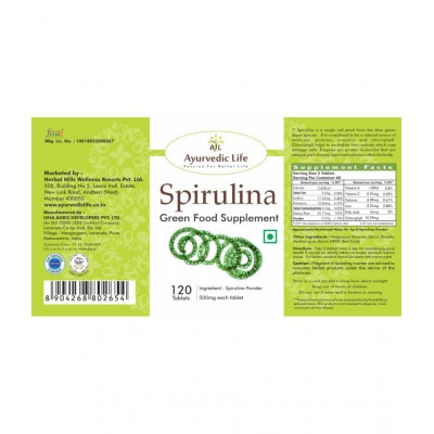 Ayurvedic Life Spirulina Tablet 120 no.s Pack Of 1