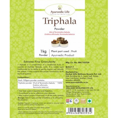 Ayurvedic Life Triphala Powder 1 kg Pack Of 1