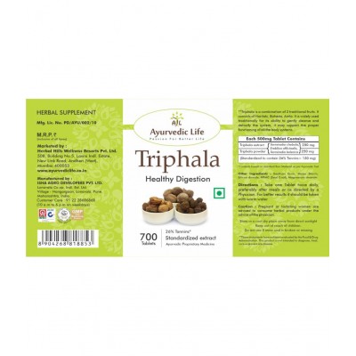 Ayurvedic Life Triphala Tablet 700 no.s Pack Of 1