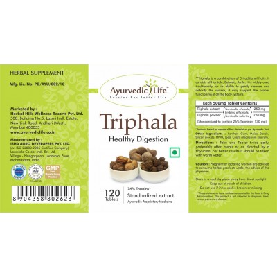 Ayurvedic Life Triphala Tablets 120 no.s Pack of 2