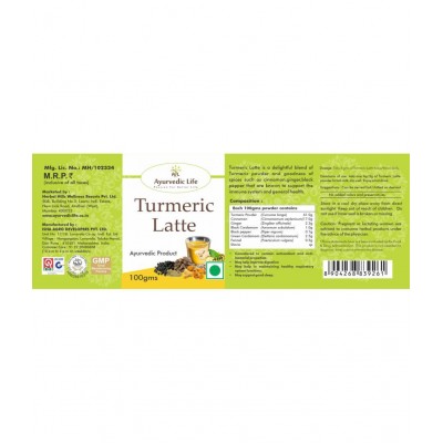 Ayurvedic Life Turmeric Latte Powder 100 gm Pack Of 1