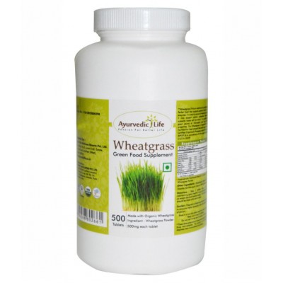 Ayurvedic Life Wheatgrass Tablets 500 no.s Pack of 2