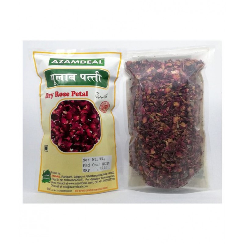 Azamdeal Gulab Patti/Dry Rose Petal Pack of 2 (80 gm X 2) 160 gm
