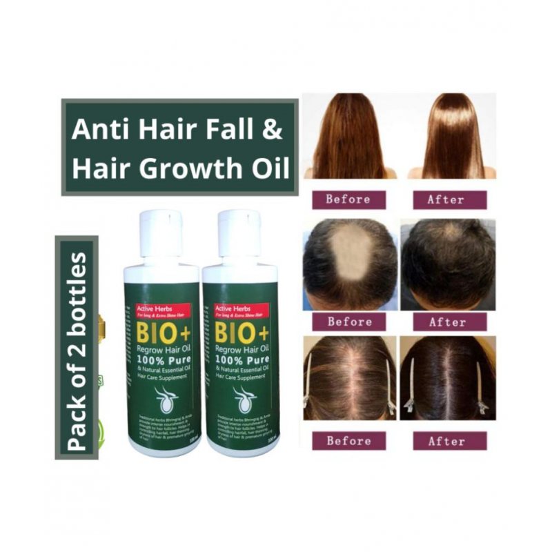 BIO+ Hair Fall control& Hair Growth Oil 200 ml Pack Of 2