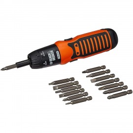 BLACK+DECKER A7073 6V Battery Powered Screwdriver with 14 pc bits included (A7073-IN)