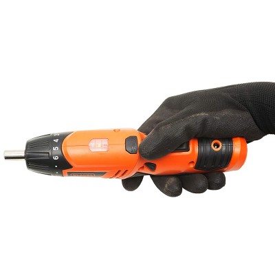 BLACK+DECKER KC4815 4.8V Cordless Ni-Cd Cordless Screwdriver Set with onboard LED worklight (Orange, 15-Pieces), 28.5 x 27 x 6 cm