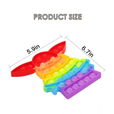 Baby Yoda & Ice cream bite softi popit combo pack of 2 popit Pop It Fidget Toys,Push Pop Bubble Fidget Sensory Toy,Autism Special Needs Silicone Stress Relief Toy  (Multicolor)