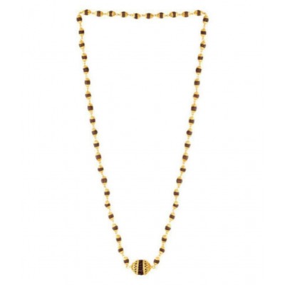 Bahubali Rudraksha Mala with Big Rudraksha Pendand in Gold Plated Cap