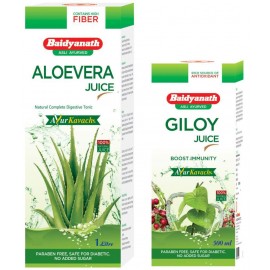 Baidyanath Aloevera and Giloy Juice Liquid 1500 l Pack Of 2