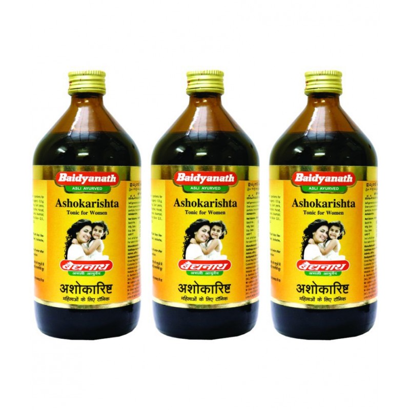 Baidyanath Ashokarishta Asava Menstrual Cycle Liquid 450 ml Pack of 3