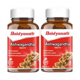 Baidyanath Ashwagandha- 120 TB (60 Tab, 60 Tab) Tablet 60 no.s Pack of 2