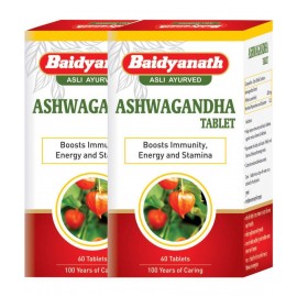 Baidyanath Ashwagandha Tablet 60 Increase Stamina (Pack Of 2)