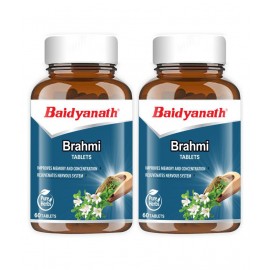 Baidyanath Brahmi Tablets| (60 Tablets, 60 Tablets) Tablet 60 no.s Pack of 2