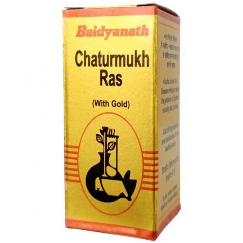 Baidyanath Chaturmukh Ras with Gold  Tablet 10 no.s Pack Of 1