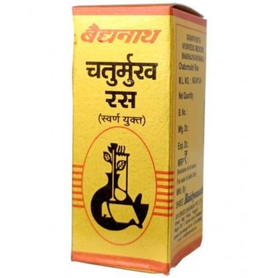 Baidyanath Chaturmukh Ras with Gold  Tablet 10 no.s Pack Of 1