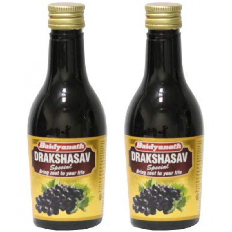 Baidyanath Drakshasava I Ayurvedic Tonic  Liquid 180 ml Pack Of 2