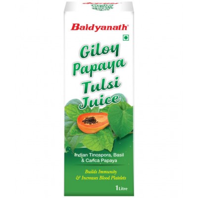 Baidyanath Giloy Papaya Tulsi Juice Liquid 2 l Pack Of 2