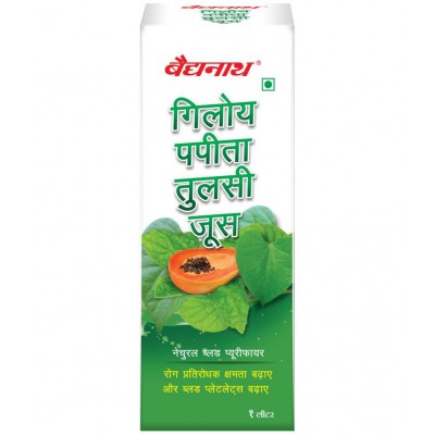 Baidyanath Giloy Papaya Tulsi Juice Liquid 2 l Pack Of 2