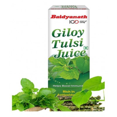 Baidyanath Giloy Tulsi Juice - 1 L (Pack of 2) Liquid 1 gm