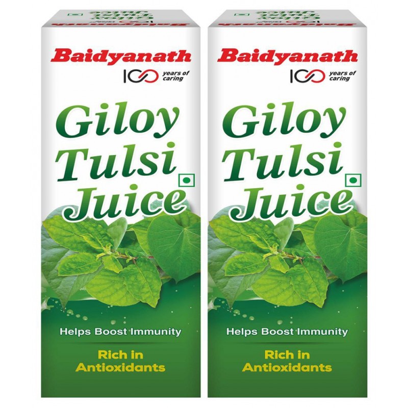 Baidyanath Giloy Tulsi Juice- Pack of 2 (1 L) Liquid 1 L Pack of 2