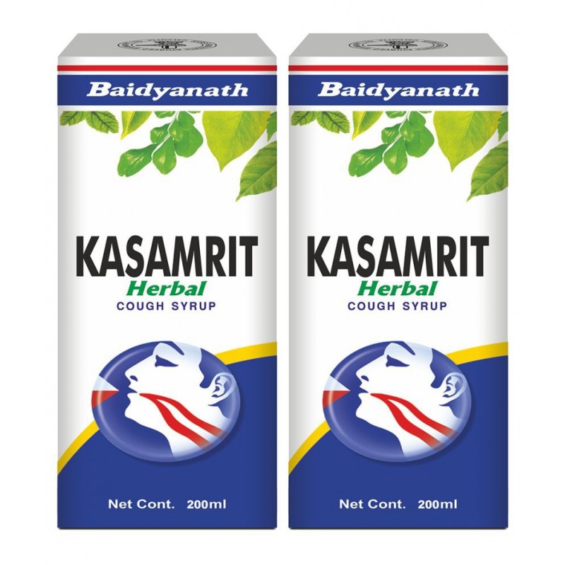 Baidyanath Kasamrit Cough Syrup | PO 2 (400 ml) Liquid 200 ml Pack of 2
