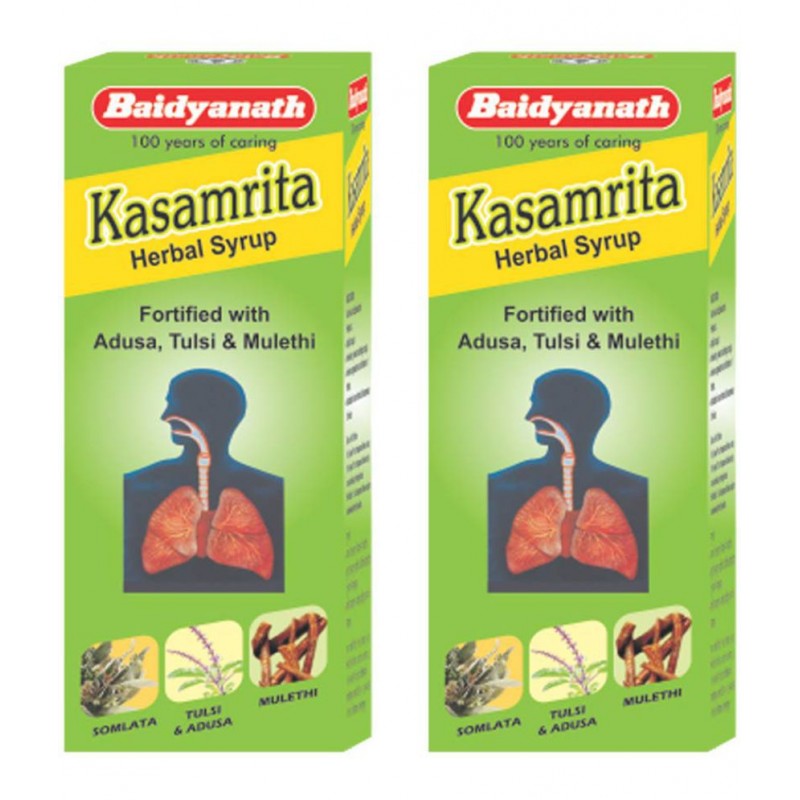 Baidyanath Kasamrit Herbal Cough Syrup 100ml (Pack Of 2)