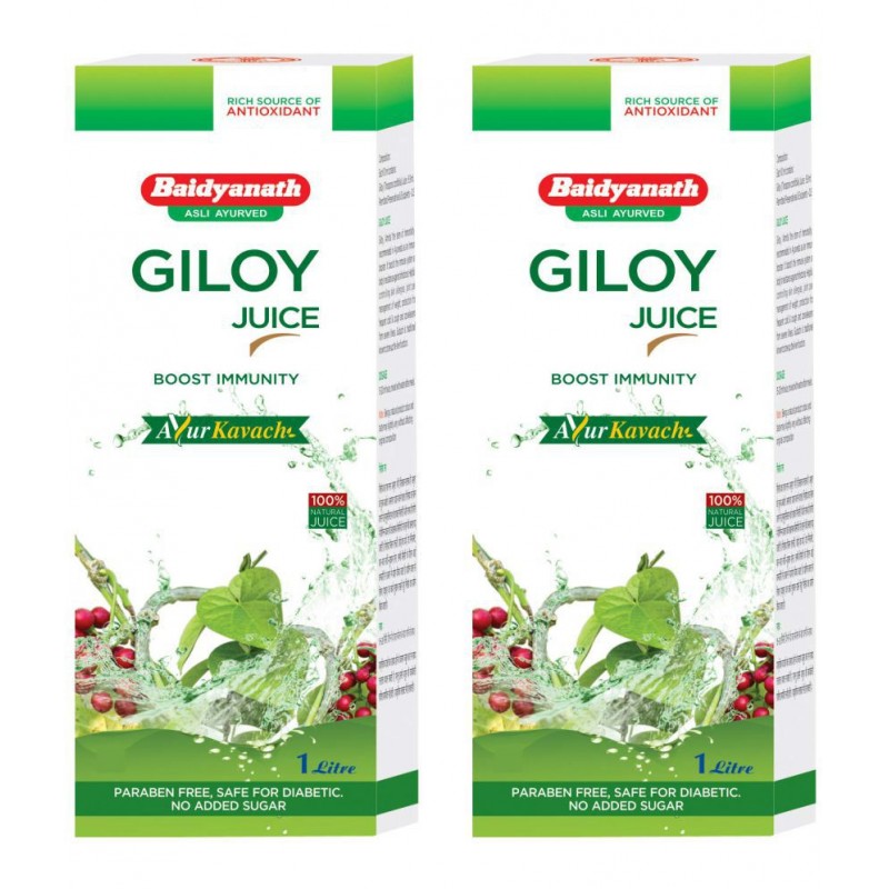 Baidyanath Natural Giloy Juice Liquid 2 l Pack of 2