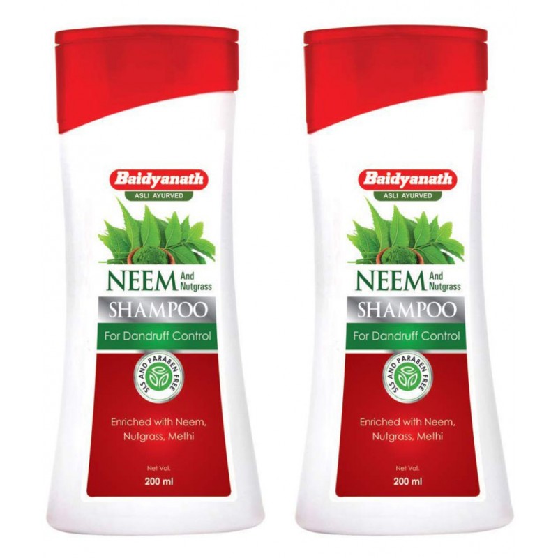 Baidyanath Neem and Nutgrass Shampoo Liquid 200 ml Pack Of 2