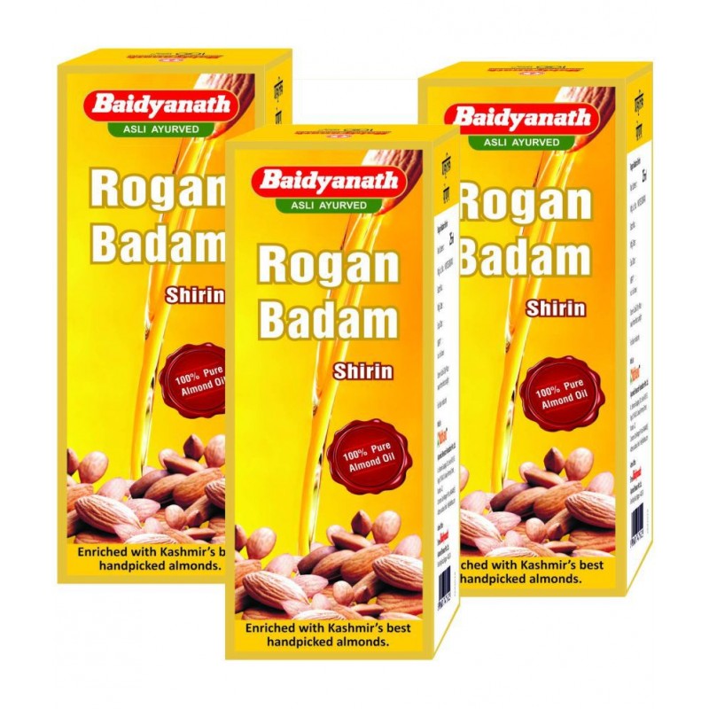 Baidyanath Rogan Badam  Almond Oil 25 ml Pack of 3