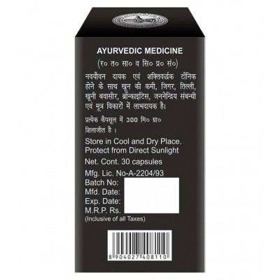 Baidyanath Shodhit Shilajit | (60 Capsules) Capsule 60 no.s