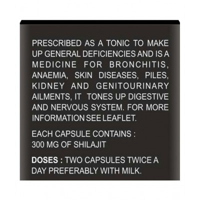 Baidyanath Shodhit Shilajit | (60 Capsules) Capsule 60 no.s