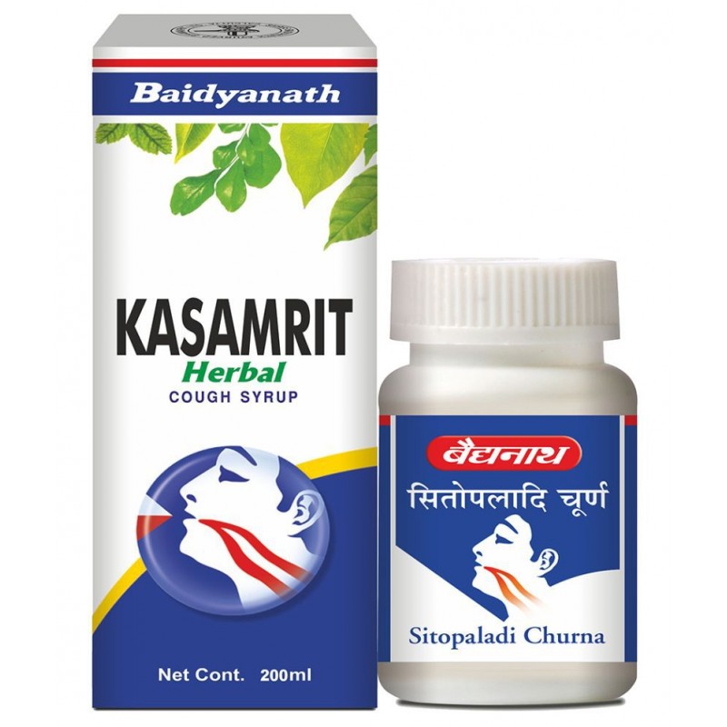 Baidyanath Sitopaladi Churna & Kasamrit Cough Syrup Liquid 60 gm Pack of 1