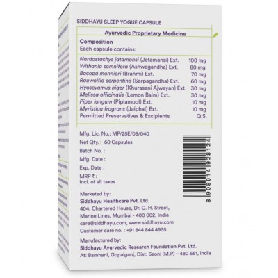 Baidyanath Sleep Yogu and Winostress Capsule 60 no.s Pack Of 2