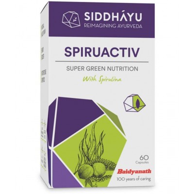 Baidyanath Spiruactiv Spirulina Capsule 60 no.s