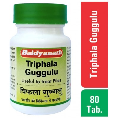 Baidyanath Triphala Guggulu Tablet 80 no.s Pack of 1