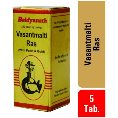 Baidyanath Vasantmalti Ras with Pearl & Gold Tablet 5 no.s Pack of 1