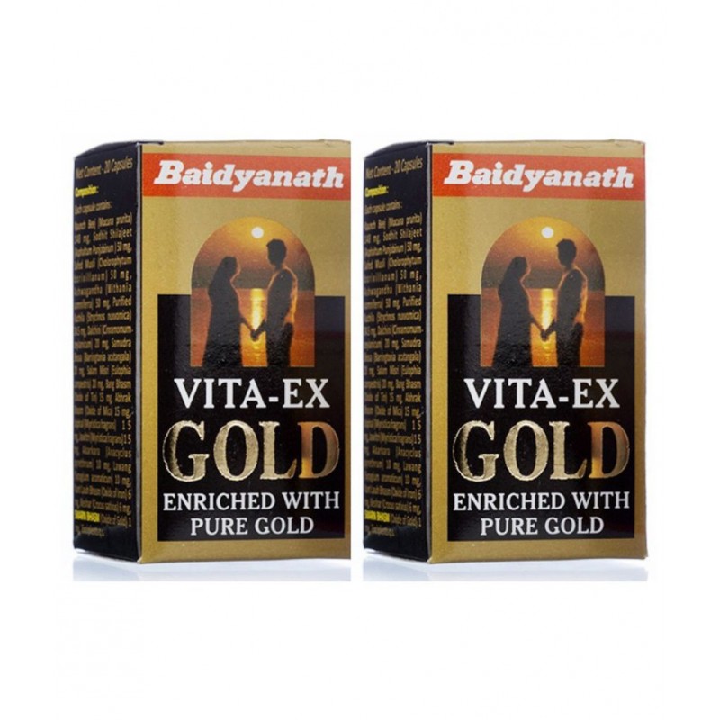 Baidyanath Vita Ex Gold With Pure Gold (40) Capsule 20 no.s Pack of 2
