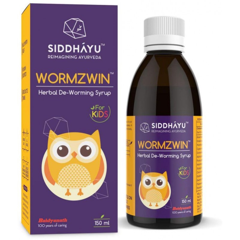 Baidyanath Wormzwin Deworming Syrup for Kids Liquid 150 ml Pack Of 2