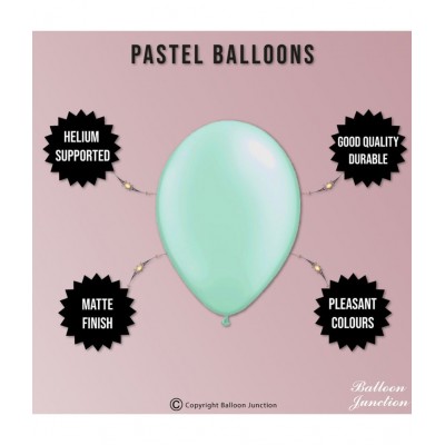 Balloon Junction Themez Only Pastel Color Balloons for Decoration - Pack of 50 pcs (Mint and Blush Pink)