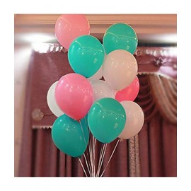 Balloon Junction Themez Only Pastel Color Balloons for Party Decoration (Teal , Pastel Pink and White) - Pack of 51 pcs Balloon Junction Themez Only Pastel Color Balloons for Party Decoration (Teal , Pastel Pink and White) - Pack of 51 pcs